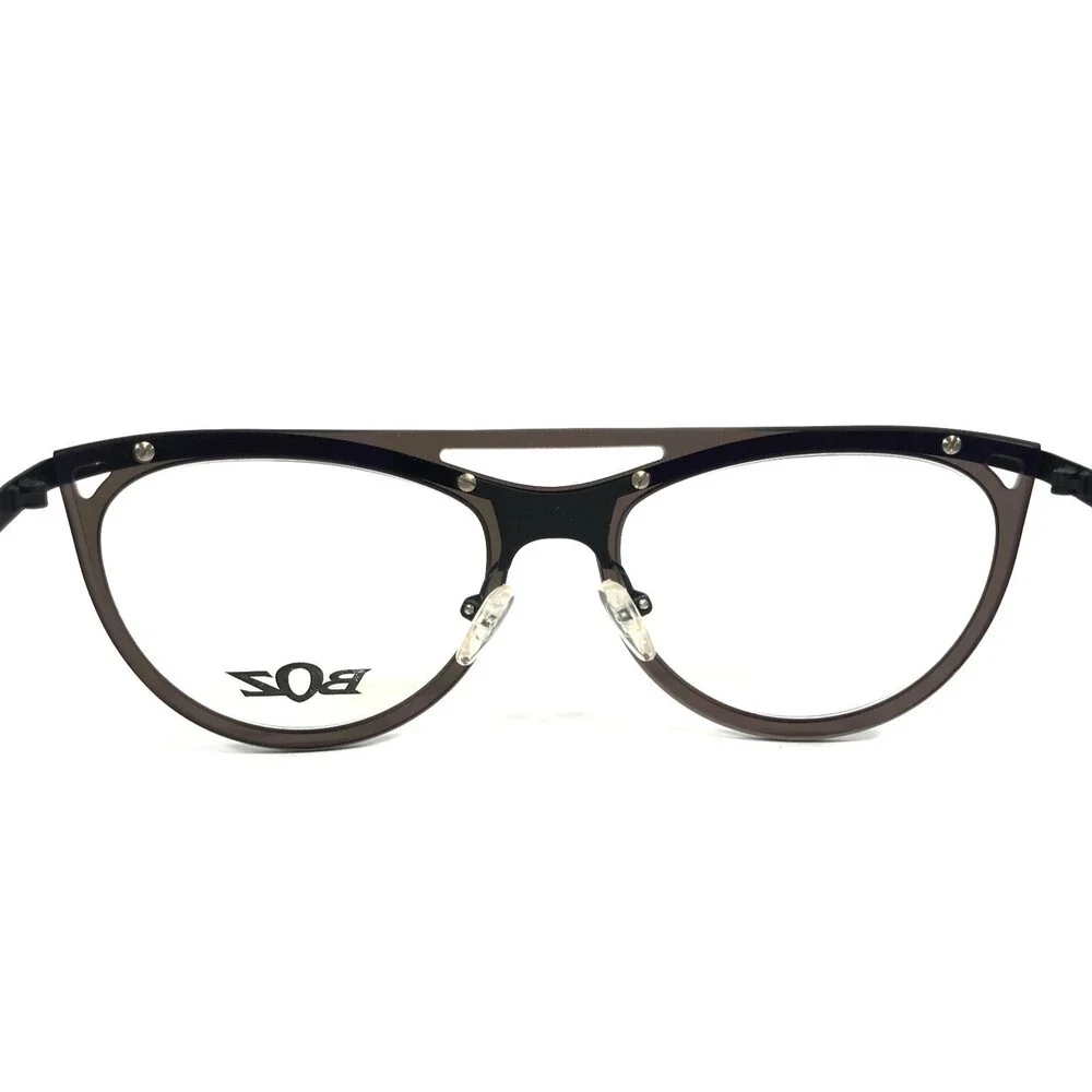 BOZ Eyeglasses Frames EXTREME 1313 Mask Brown Neutral Brushed Silver 53-17-140